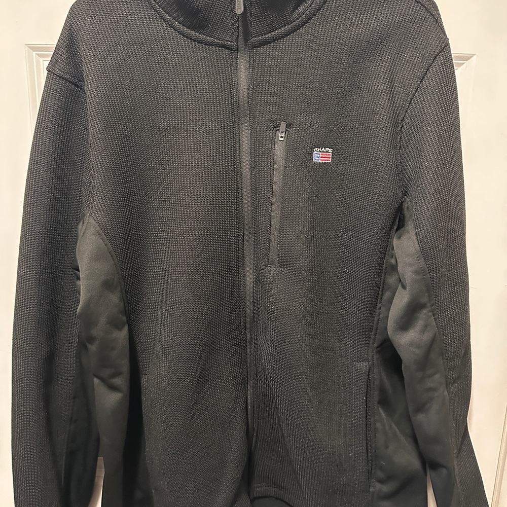Chaps Dark Gray Zip Up Sweater